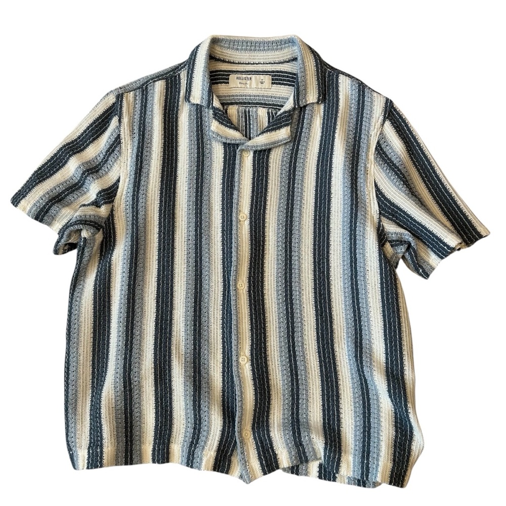 Hollister Blue and White Casual Shirt